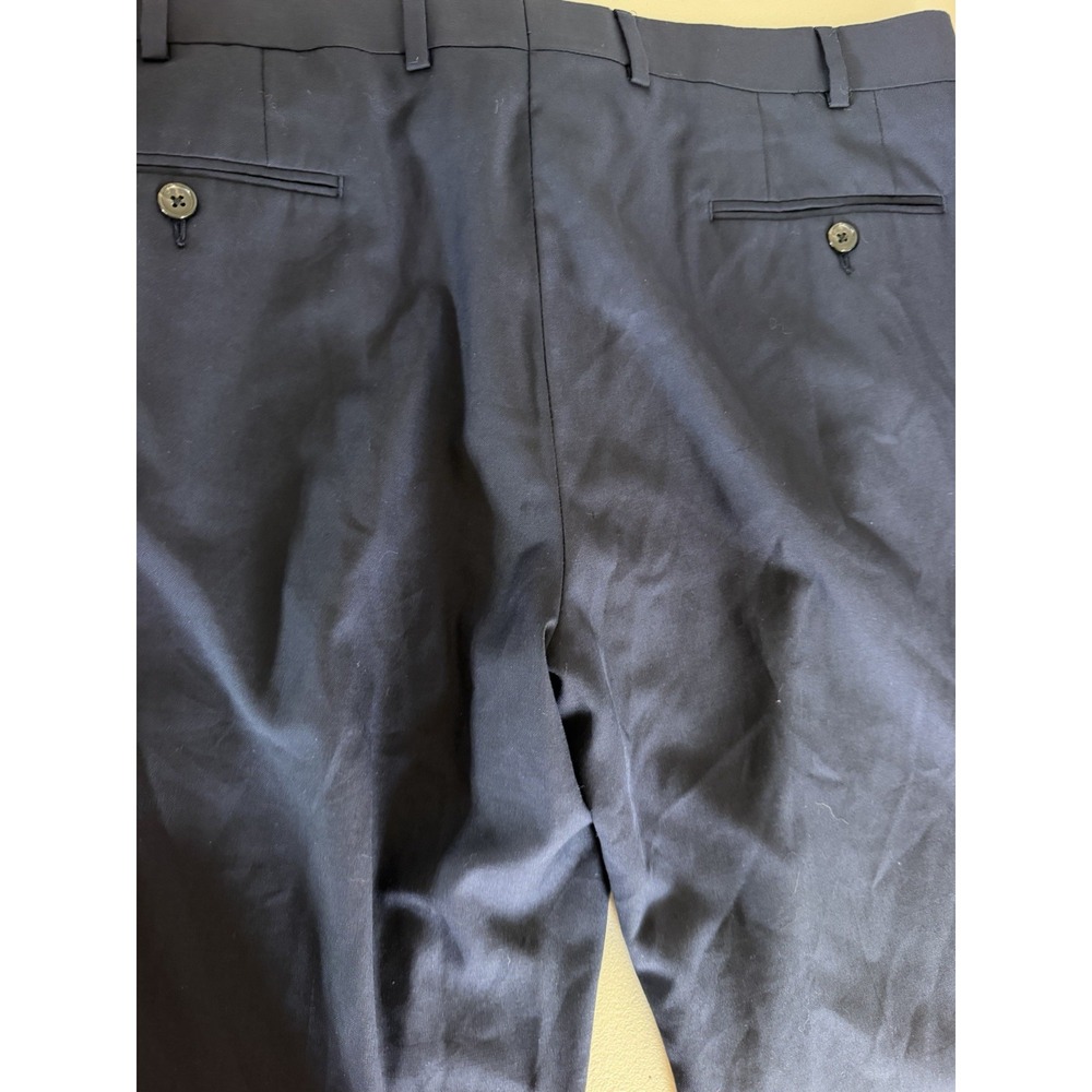 Lauren Ralph Lauren Men's 38x30 Navy Wool Blend Natural Stretch Flat Front Pants - Picture 6 of 8